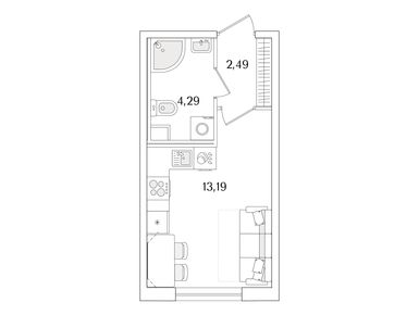 Студия 19.97 кв.м, ЖК «Кинопарк», 6 499 460 руб.