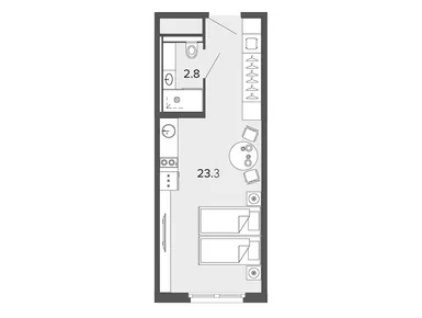 Студия 26.10 кв.м, ARTSTUDIO Moskovsky (Артстудио Московский), 8 800 000 руб.