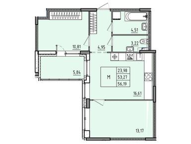3-комнатная 56.19 кв.м, ЖК «Аквилон RekaPark», 8 865 119 руб.
