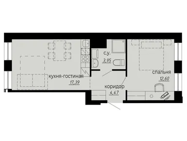 2-комнатные 38.41 кв.м, iD Polytech (АйДи Политех), 13 059 400 руб.
