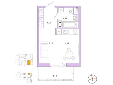 Студия 26.40 кв.м, ЖК Jaanila Drive (Янила Драйв), 6 969 600 руб.