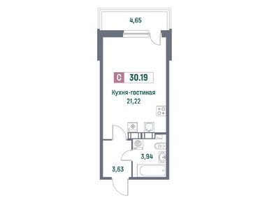 Студия 28.80 кв.м, ЖК «Фотограф», 6 294 000 руб.