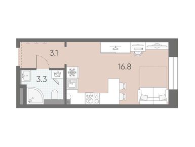 Студия 23.20 кв.м, ЖК «Большая Охта», 8 229 040 руб.