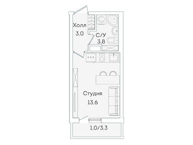 Студия 20.40 кв.м, ЖК  Lampo (Лампо), 4 650 000 руб.