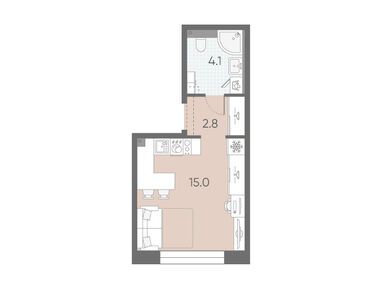 Студия 21.90 кв.м, ЖК «Большая Охта», 8 234 400 руб.