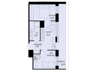 2-комнатные 41.98 кв.м, iD Polytech (АйДи Политех), 17 211 800 руб.