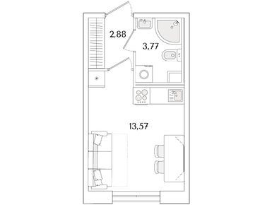 Студия 20.22 кв.м, ЖК «Кинопарк», 6 529 526 руб.