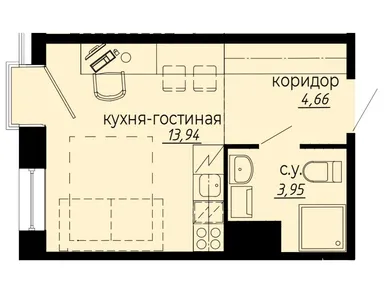 Студия 22.55 кв.м, iD Polytech (АйДи Политех), 9 245 500 руб.