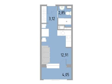 Студия 22.93 кв.м, Апарт-отель Cosmos Smart Yuzhny (Космос ВСМ), 5 573 687 руб.