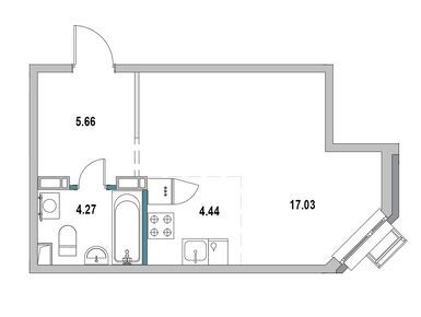 Планировки студии в ЖК «Новый город» (Выборг)