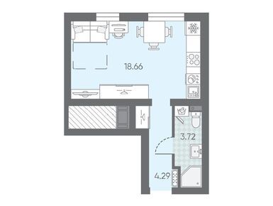 Студия 26.50 кв.м, ЖК «Морская миля», 7 152 350 руб.