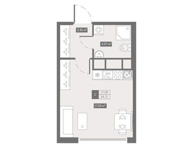 Планировки студии в UP-квартал «Новый Московский»