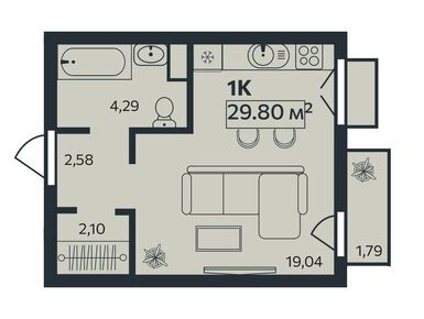 Студия 29.80 кв.м, ЖК «Эдельвейс.Янино», 4 852 990 руб.