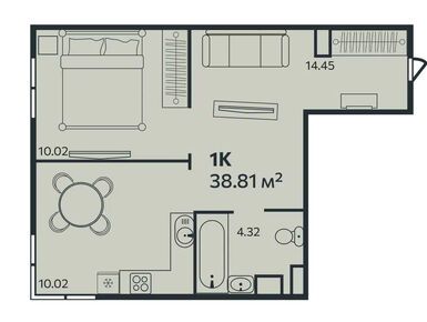 Планировки однокомнатные в ЖК «Эдельвейс» (Выборг)