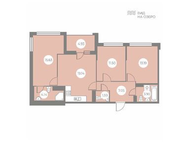 Планировки трехкомнатные в ЖК «БФА в Озерках»