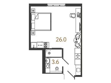 Студия 29.60 кв.м, ARTSTUDIO M103, 10 100 000 руб.