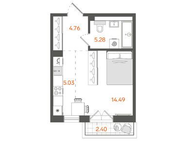 Студия 29.32 кв.м, ЖК «STAVNI Обводный» («Ставни Обводный»), 17 313 794 руб.