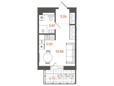 Планировки студии в ЖК «STAVNI Обводный» («Ставни Обводный»)