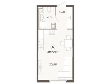 Планировки студии в ЖК «Знатный»