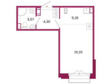 Студия 28.15 кв.м, ЖК «Дом на Курской», 12 100 137 руб.
