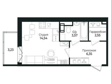 Студия 26.70 кв.м, ЖК «Сертолово Парк» (SERTOLOVO PARK), 5 800 495 руб.