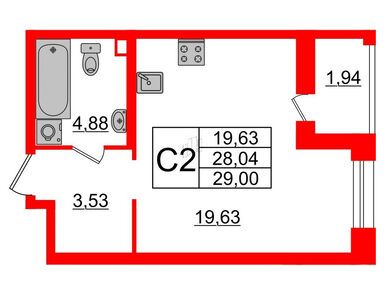 Студия 29.00 кв.м, ЖК «Аквилон Ливз», 9 557 136 руб.