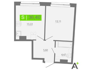 Планировки двухкомнатные в ЖК Аквилон RIVA (РИВА)