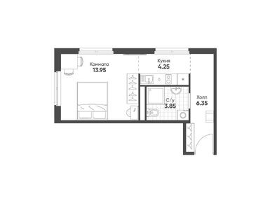 Студия 28.41 кв.м, Avenue Apart Pulkovo, 6 819 971 руб.