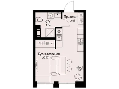 Студия 28.17 кв.м, ЖК «Айди Петроградская», 18 733 050 руб.
