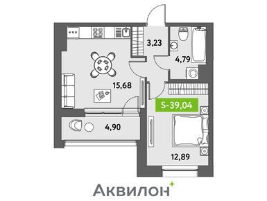 Планировки двухкомнатные в ЖК «Аквилон Leaves»