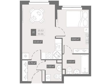 Планировки 1-к. апартаменты в «Zoom на Неве» (Зум на Неве)