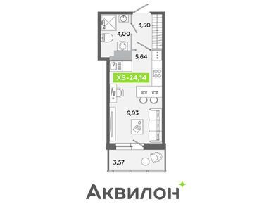 Студия 24.14 кв.м, ЖК «Аквилон Янино», 4 381 359 руб.