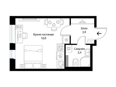 Студия 24.20 кв.м, ЖК «Экография», 5 363 809 руб.