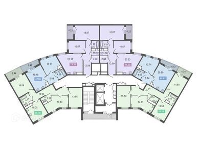 Планировки двухкомнатные в ЖК «Питер»