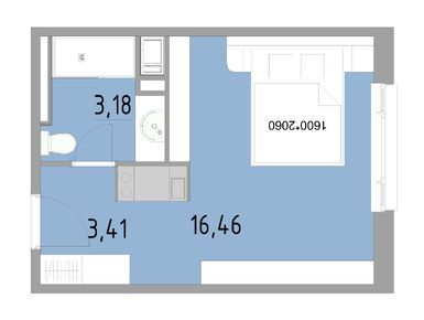 Студия 23.05 кв.м, Апарт-отель Cosmos Smart Yuzhny (Космос ВСМ), 5 602 856 руб.