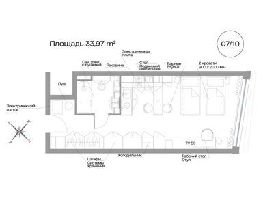 Студия 34.00 кв.м, Апарт-отель Well Московский, 13 472 250 руб.