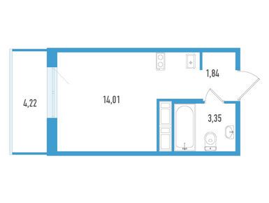 Планировки студии в ЖК AEROCITY LIFE (Аэросити Лайф)