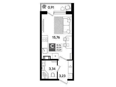 Студия 23.24 кв.м, ЖК «Догма Юкки», 4 336 584 руб.