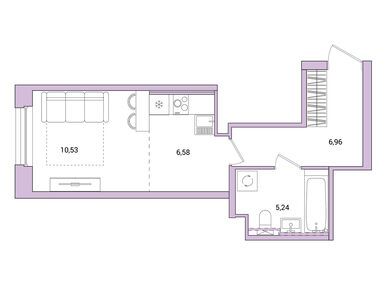 Планировки студии в ЖК «ОКЛА»