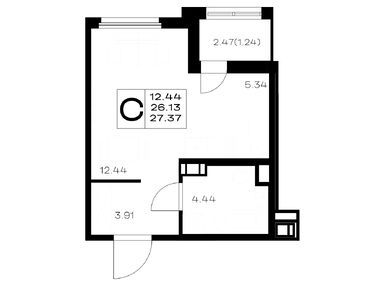 Студия 27.37 кв.м, ЖК «Борский», 7 697 813 руб.