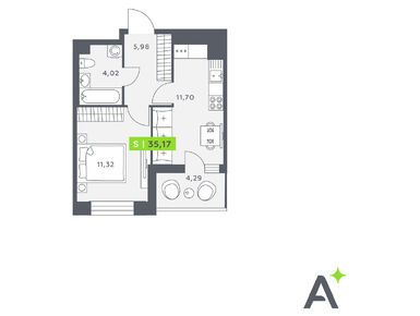 Планировки однокомнатные в ЖК «Аквилон Verba»