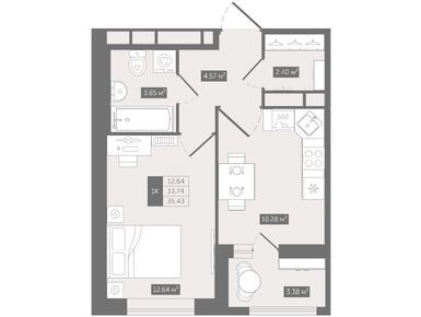 Планировки однокомнатные в UP-квартал «Воронцовский»