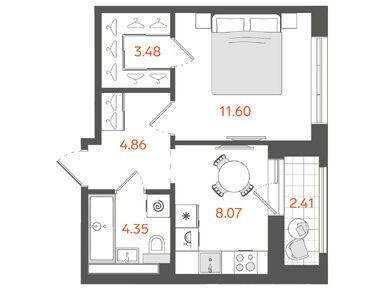 Планировки однокомнатные в ЖК «STAVNI Обводный» («Ставни Обводный»)