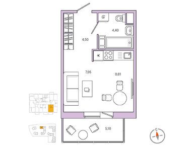 Студия 26.80 кв.м, ЖК Jaanila Drive (Янила Драйв), 6 048 760 руб.