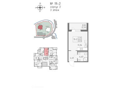 Студия 28.73 кв.м, ЖК «Серебряный ручей» (Point Токсово), 8 619 000 руб.