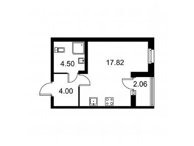 Студия 27.35 кв.м, ЖК «Квартал Заречье», 4 376 000 руб.