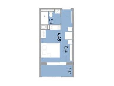 Студия 22.91 кв.м, Апарт-отель «Космос Смарт Южный», 5 816 825 руб.