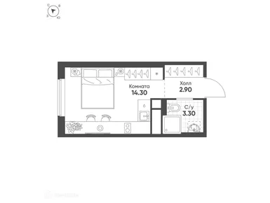 Студия 20.10 кв.м, ЖК «АВЕНЮ-АПАРТ ПУЛКОВО», 9 735 494 руб.