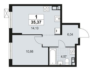 Планировки однокомнатные в ЖК «А101 Лаголово»