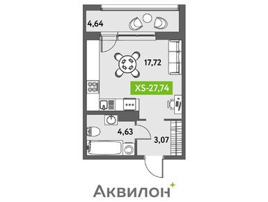 Студия 29.10 кв.м, ЖК «Аквилон Ливз», 9 456 178 руб.